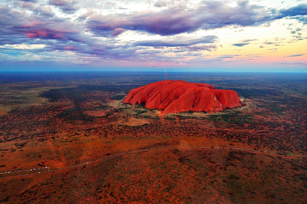 Vista aérea de Uluru (Australia)
