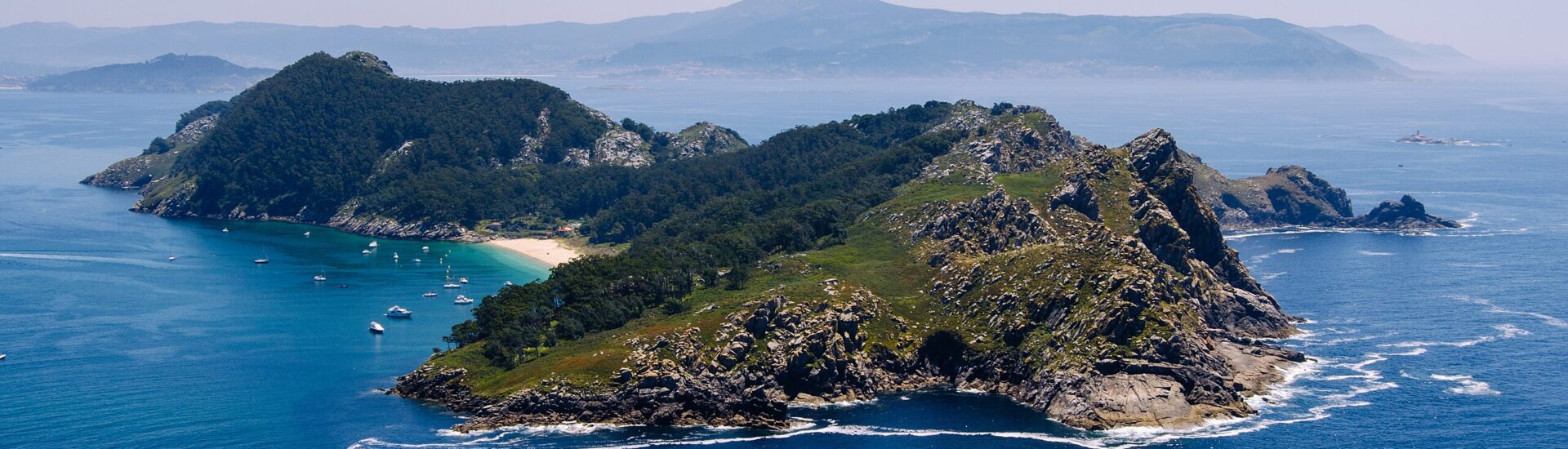 Vista aérea de las Islas Cíes