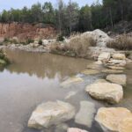 Paso fluvial en Yatova anegado de agua